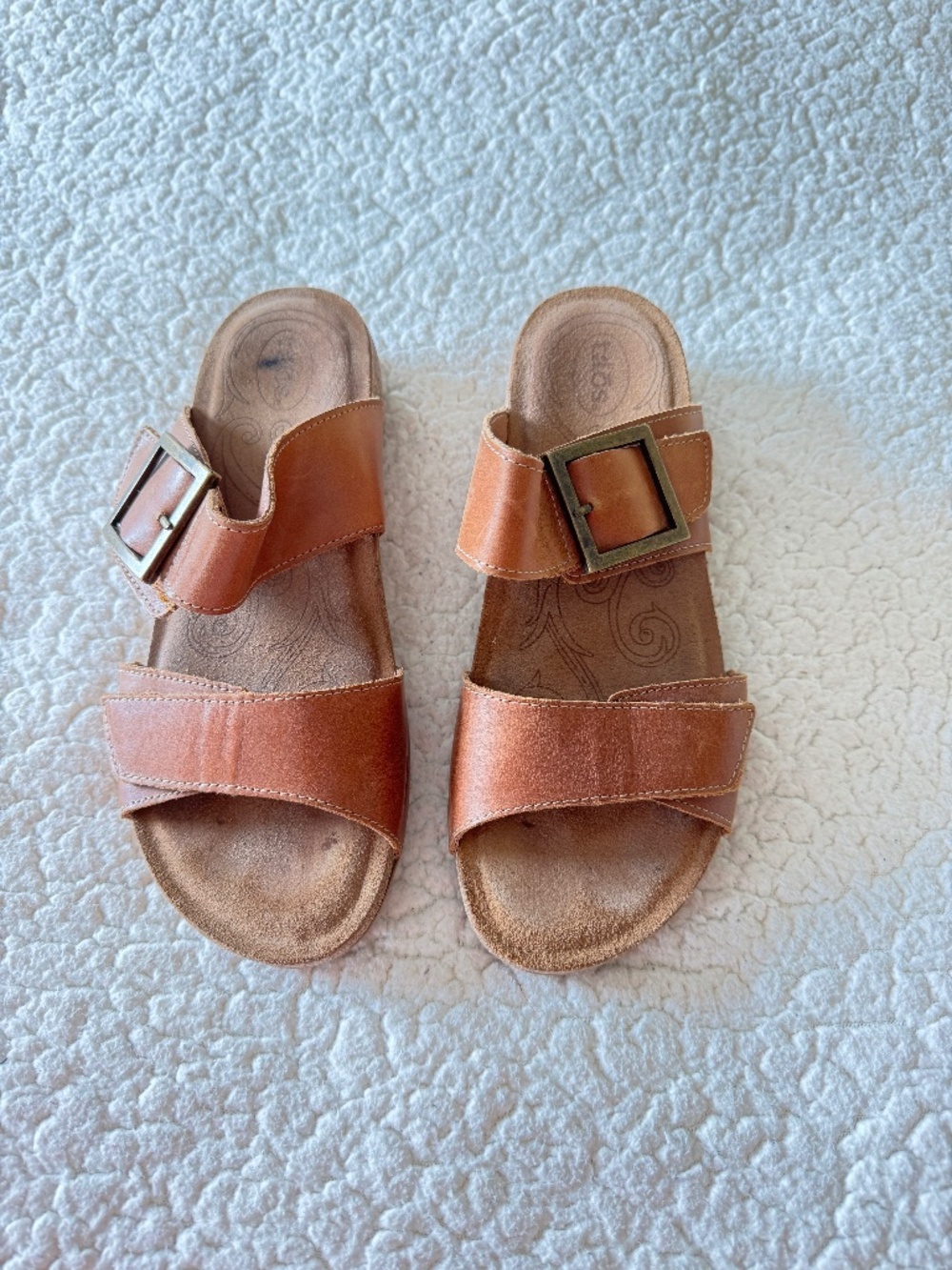 Taos sandals, brown/leather, size 7-7.5